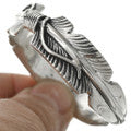 Highly detailed Sterling Feather Bracelet