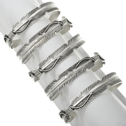 Highly detailed Sterling Feather Bracelet