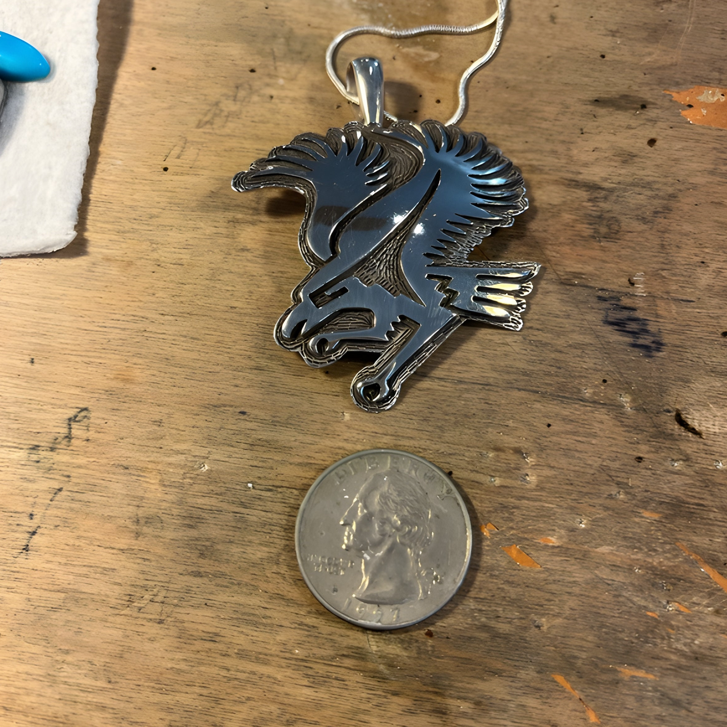 Striking Eagle Overlay Pendant - 2 sizes