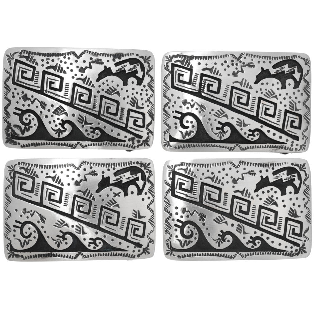 Navajo Overlay Bear Belt Buckle