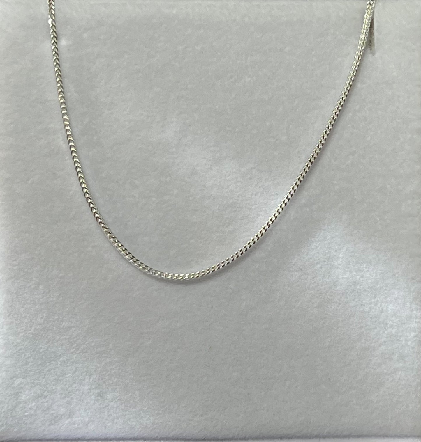 Adjustable 28" Sterling Silver Franco Chain