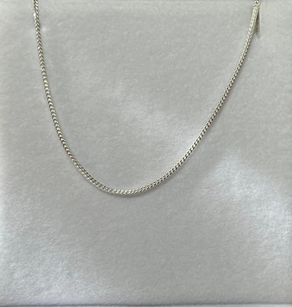 Adjustable 28" Sterling Silver Franco Chain