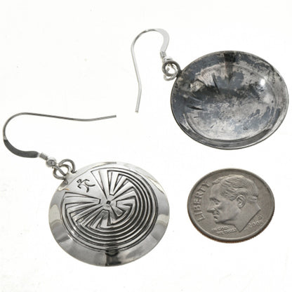 Maze of Man Disc Earrings