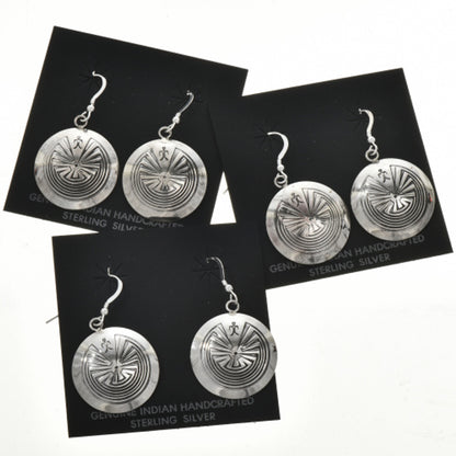 Maze of Man Disc Earrings