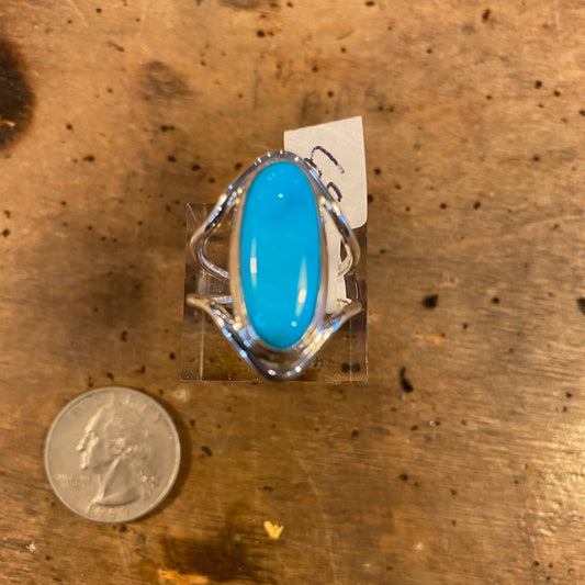 Sky Blue Kingman Turquoise Open Ring R37